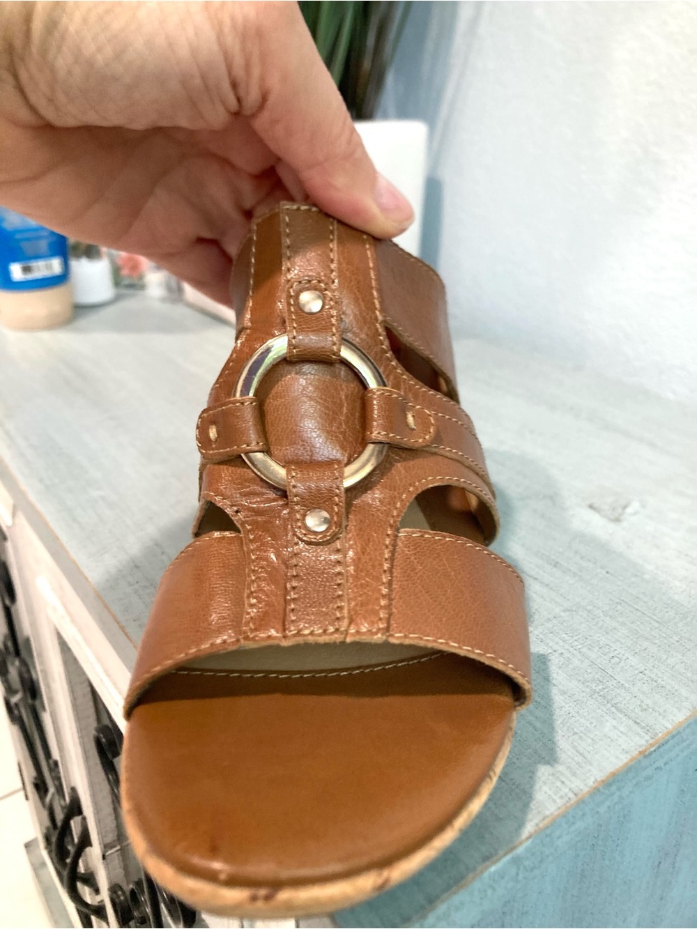 Euro Soft by Sofft Cassie Brown Leather Sandals 8M - Picture 10 of 10
